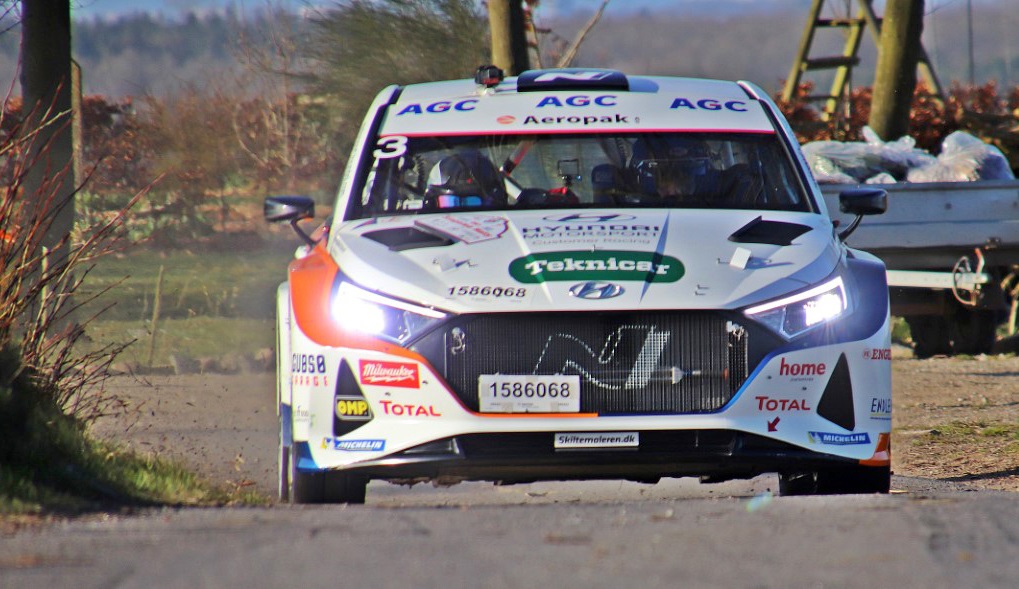 Ib Kragh og Ditte Kammersgaard forventes at præsentere deres nye Hyundai I20N R5 ved Rally Aalborg 2022. Foreløbig har de deltaget i en lejet rallybil i samme trim.
(Foto: Allan Post Christiansen)